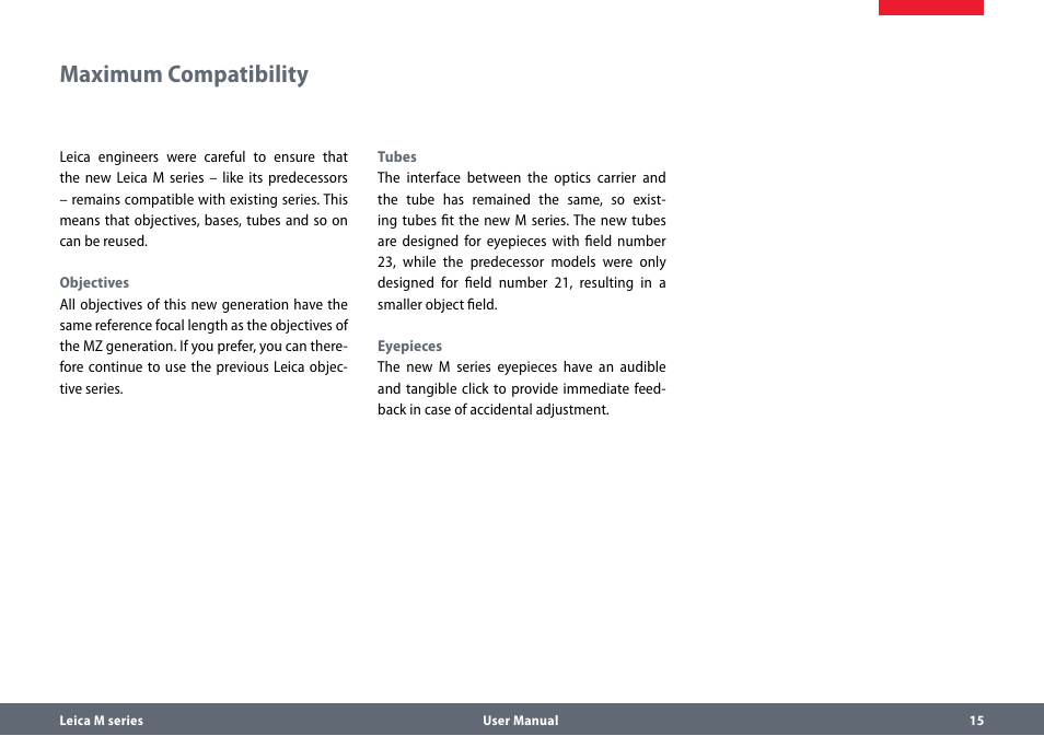 Maximum compatibility | Leica Biosystems M80 B User Manual | Page 15 / 56