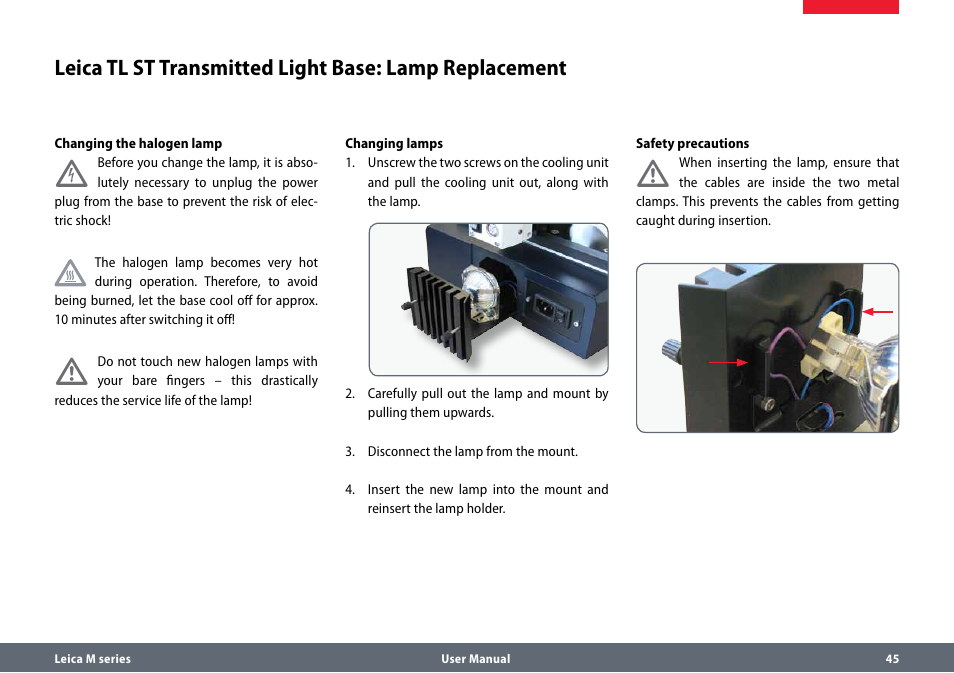 Leica Biosystems M80 B User Manual | Page 45 / 56