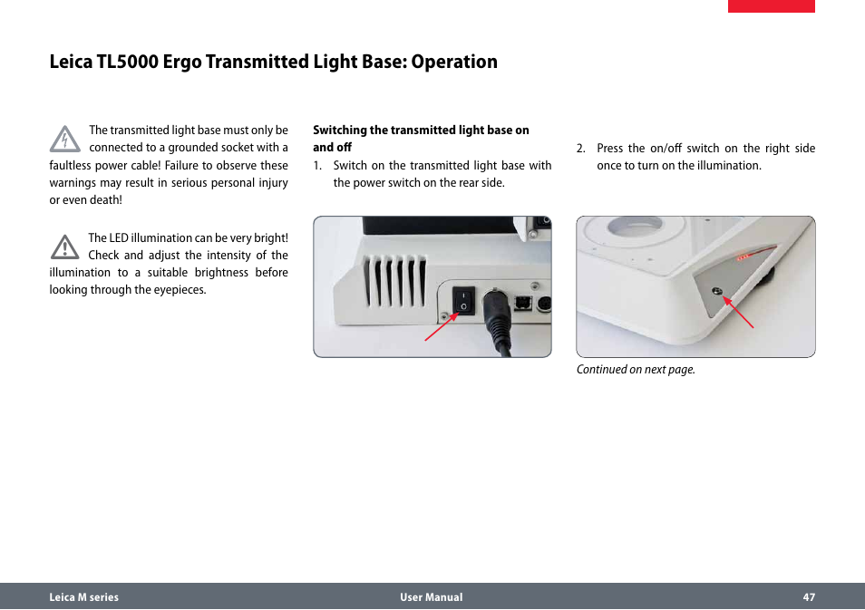 Leica Biosystems M80 B User Manual | Page 47 / 56