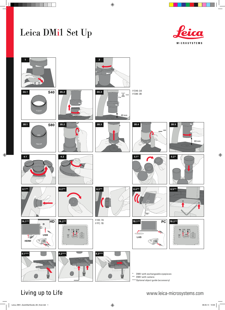 Leica Biosystems DMi1 Set Up User Manual | 2 pages
