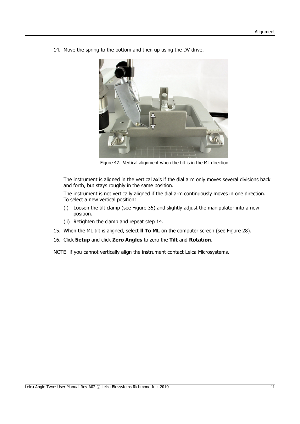 Leica Biosystems ANGLE TWO User Manual | Page 41 / 50