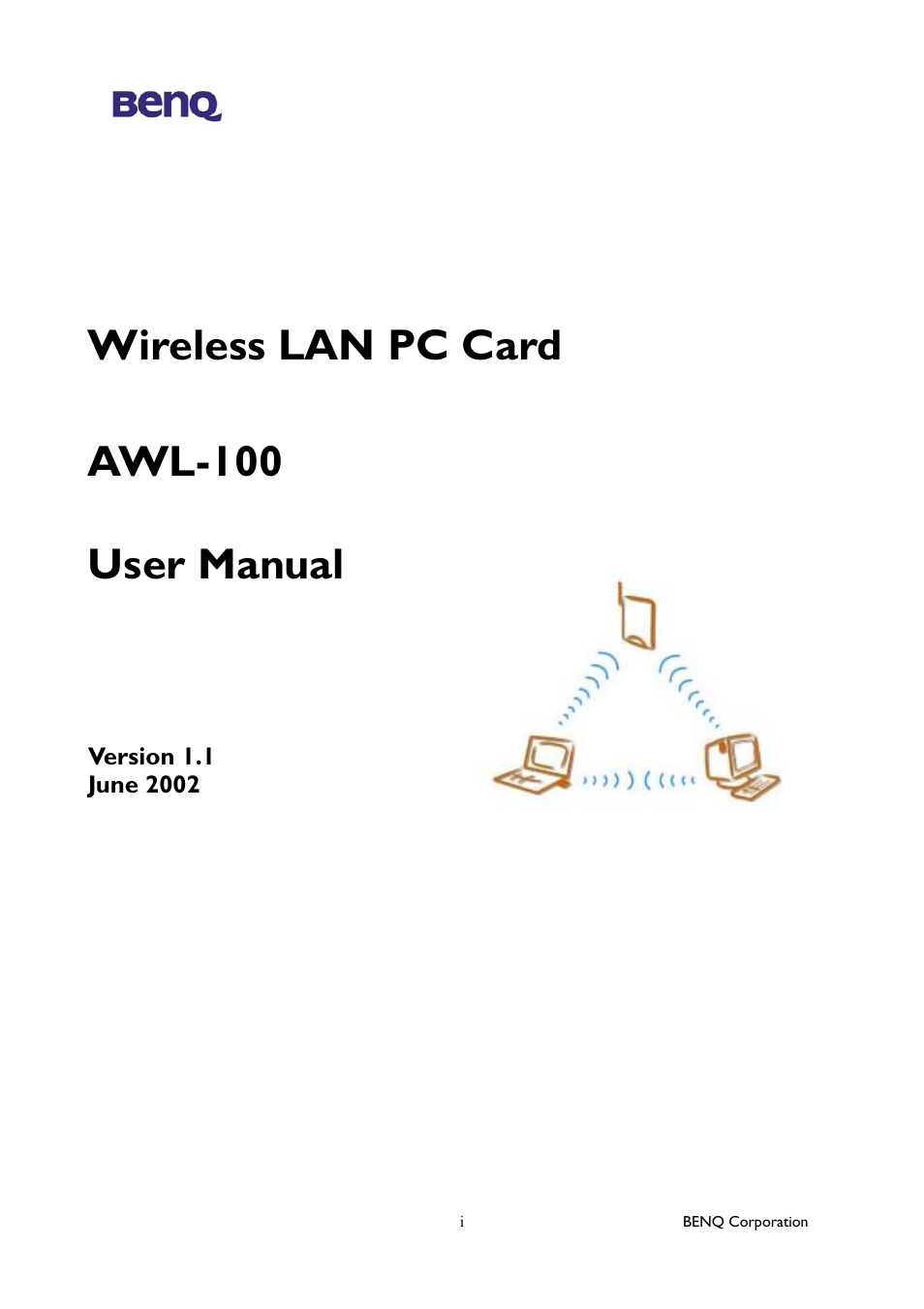 BenQ AWL-100 User Manual | 19 pages