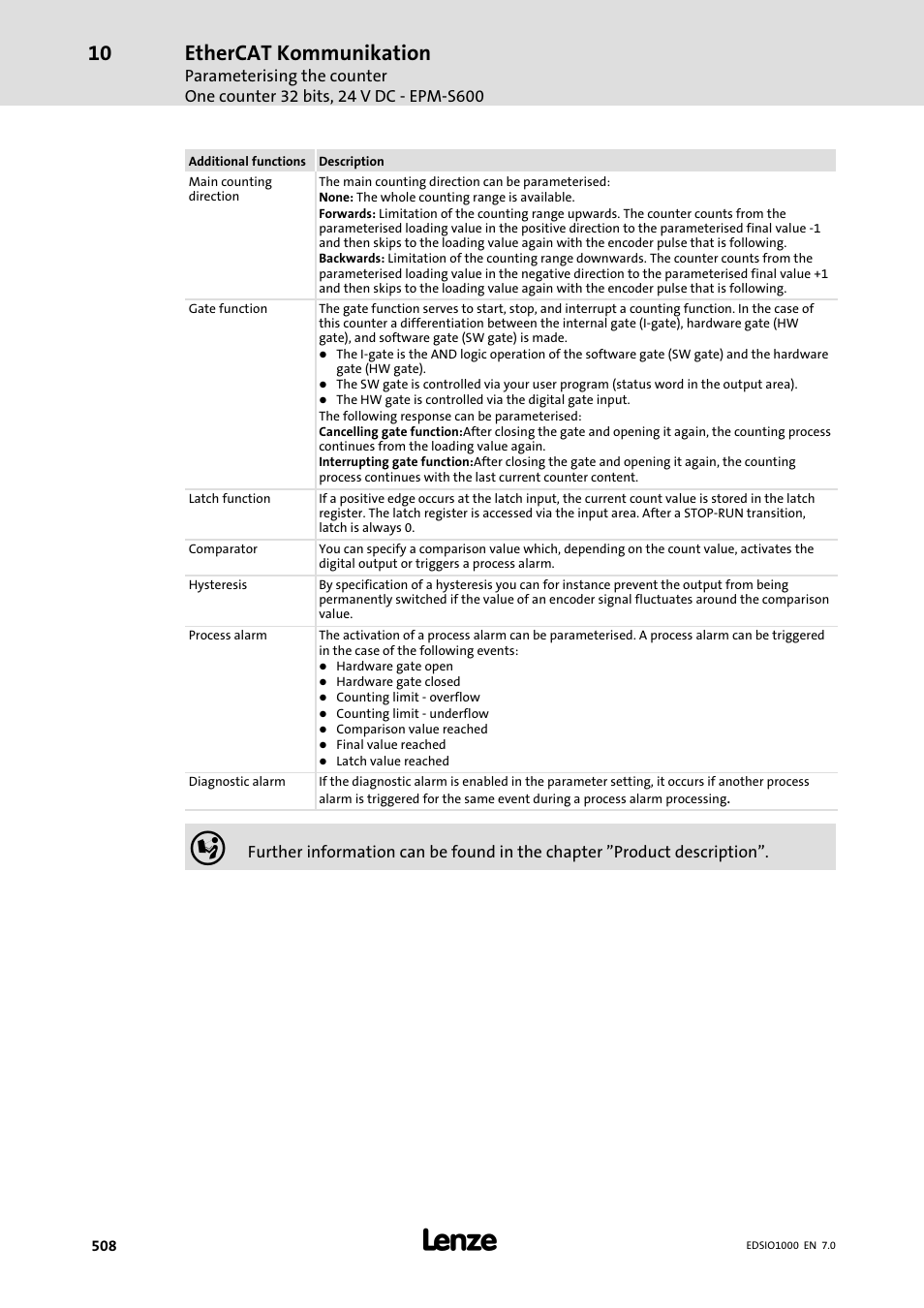 Ethercat kommunikation | Lenze I/O system 1000 System Manual User Manual | Page 508 / 744