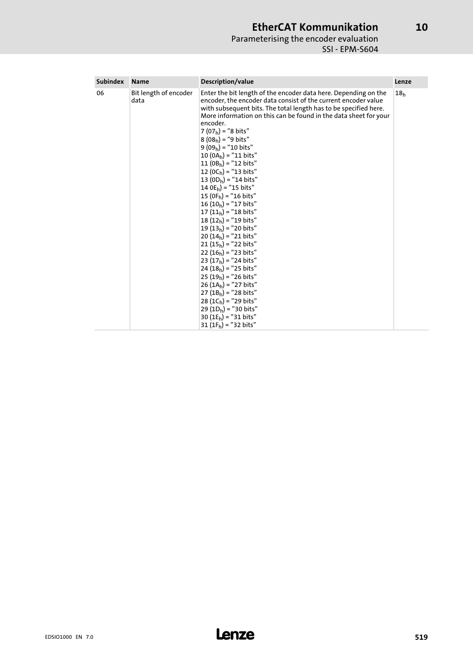 Ethercat kommunikation | Lenze I/O system 1000 System Manual User Manual | Page 519 / 744