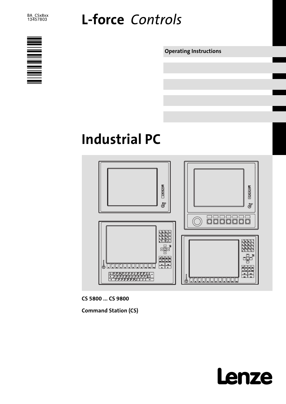 Lenze CS9800 Operating Instructions User Manual | 60 pages
