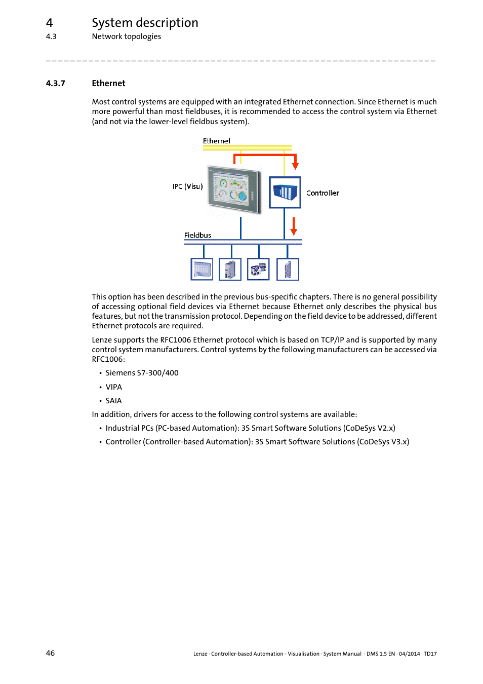 7 ethernet, Ethernet, 4system description | Lenze Controller-based Automation User Manual | Page 46 / 63