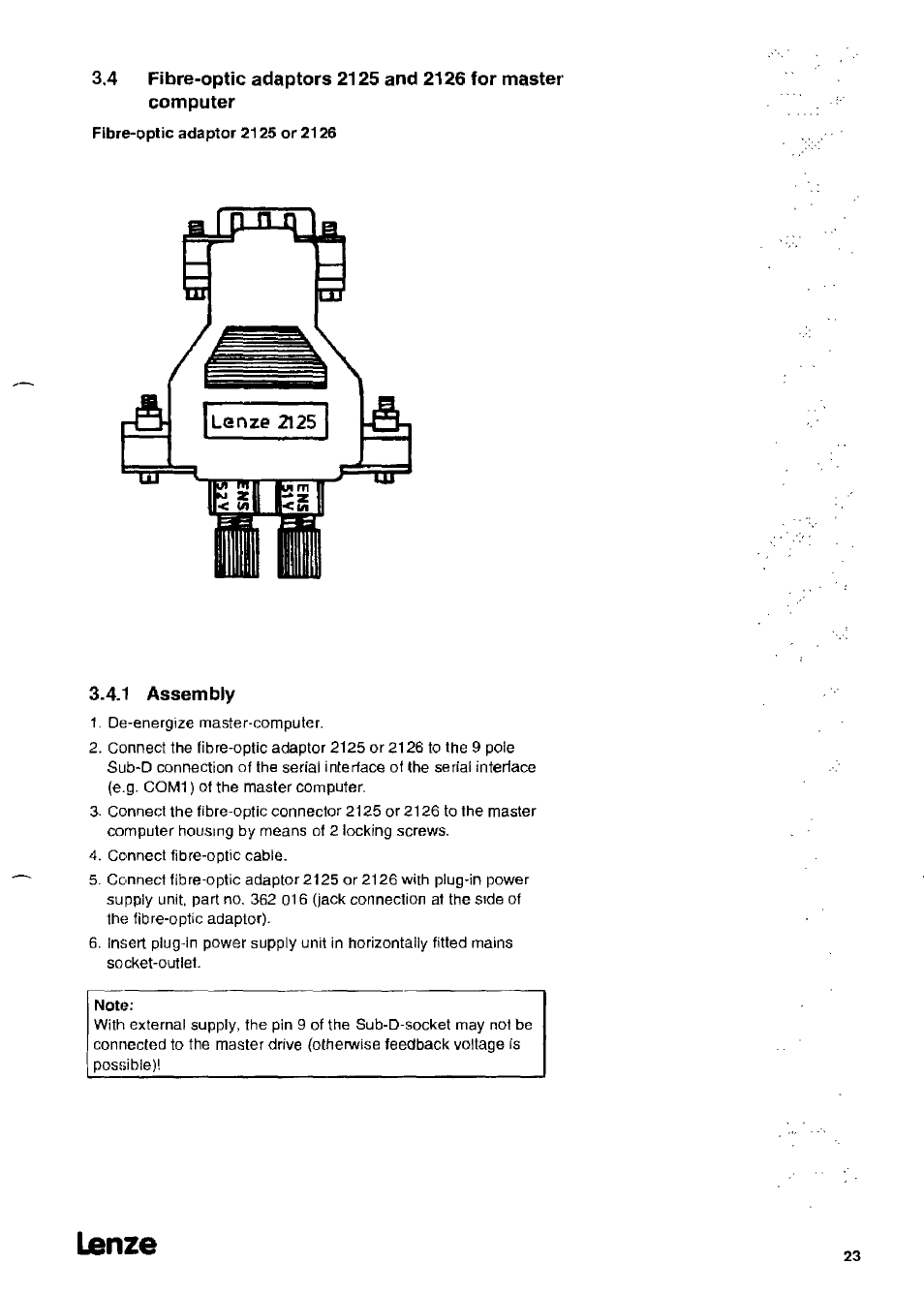 Lanze | Lenze 2126IB LECOM-Li User Manual | Page 25 / 29