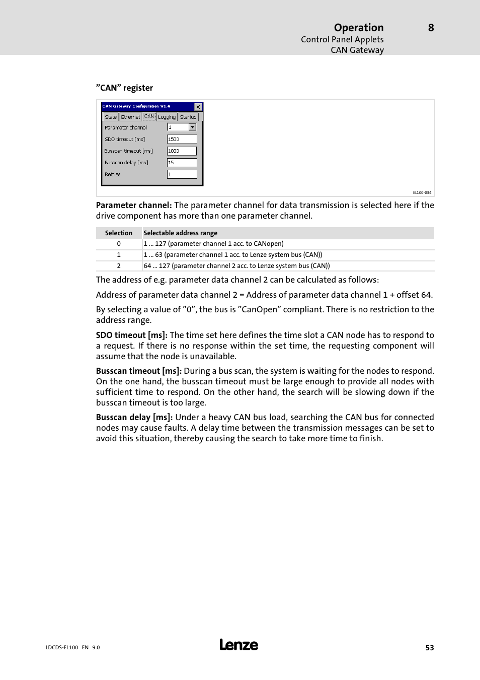 Operation | Lenze HMI for visualisation / with control technology User Manual | Page 53 / 96