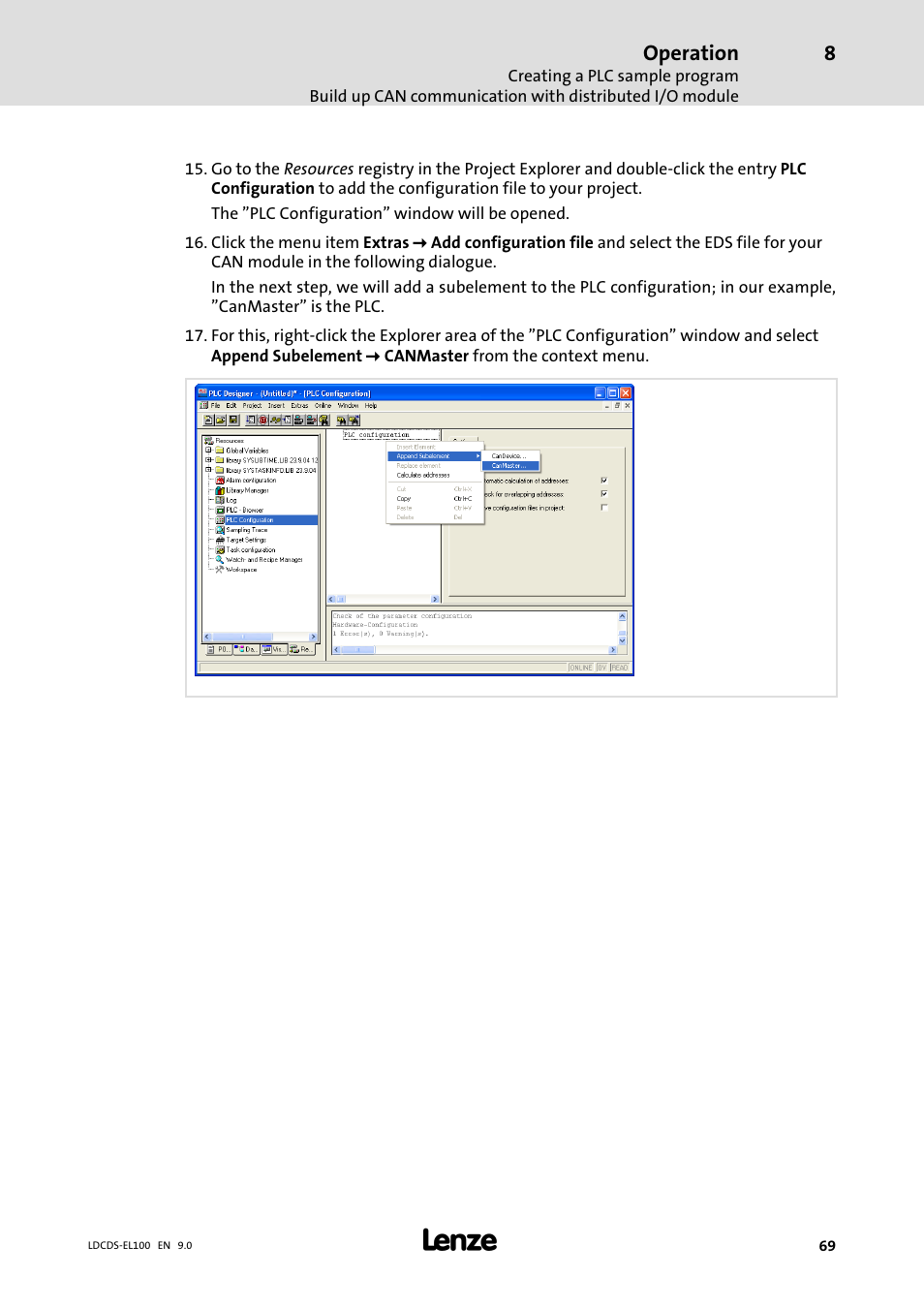 Lenze HMI for visualisation / with control technology User Manual | Page 69 / 96