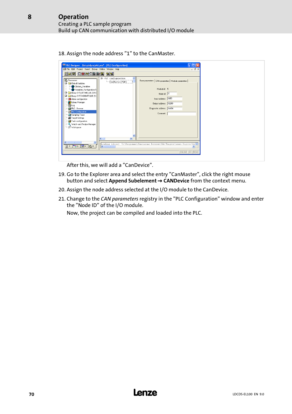 Lenze HMI for visualisation / with control technology User Manual | Page 70 / 96