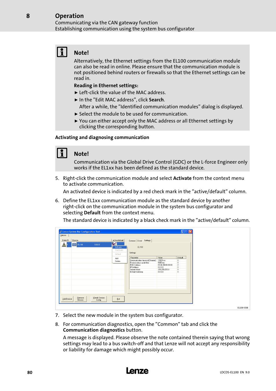 Lenze HMI for visualisation / with control technology User Manual | Page 80 / 96