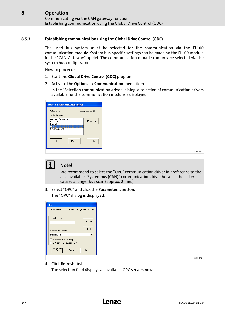 Operation | Lenze HMI for visualisation / with control technology User Manual | Page 82 / 96