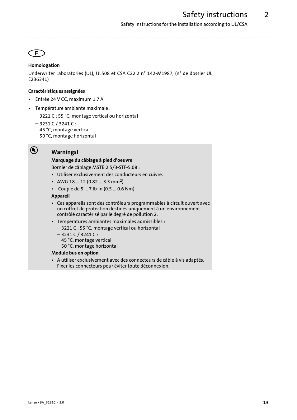 Safety instructions | Lenze Controller 3200 C Operating Instructions User Manual | Page 13 / 40