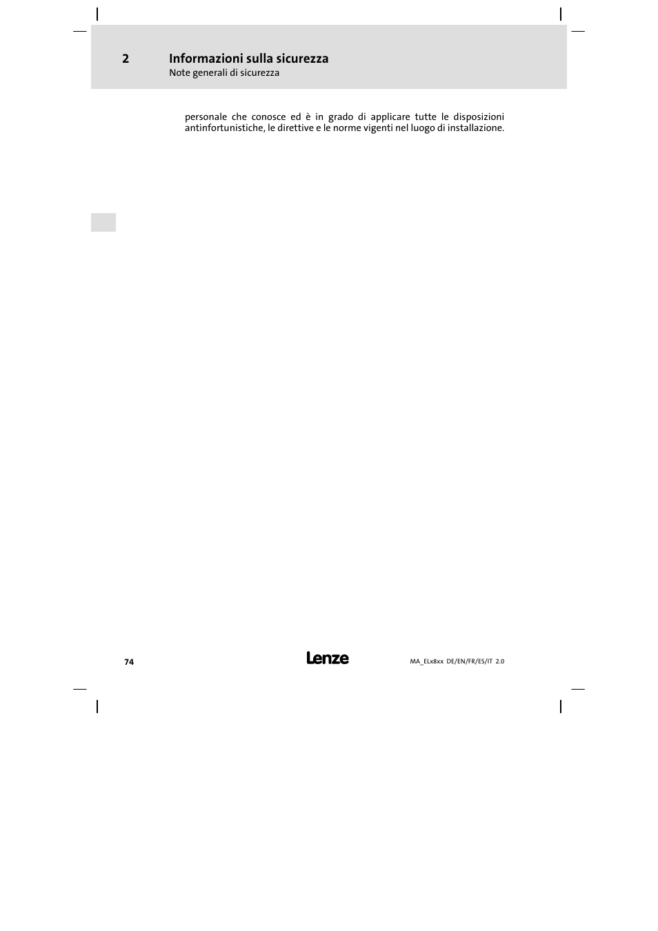 Lenze EL 9800 Mounting Instructions User Manual | Page 74 / 89