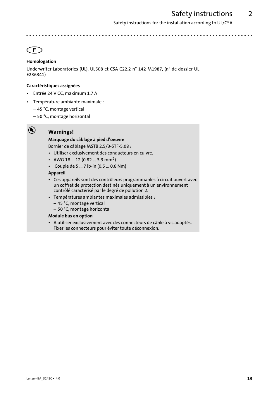 Safety instructions | Lenze 3200 C User Manual | Page 13 / 38