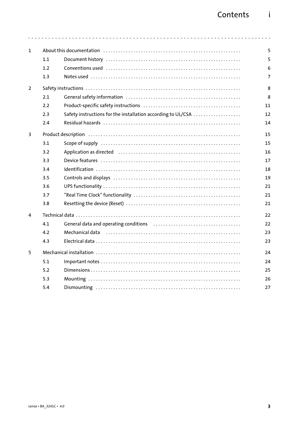 Lenze 3200 C User Manual | Page 3 / 38