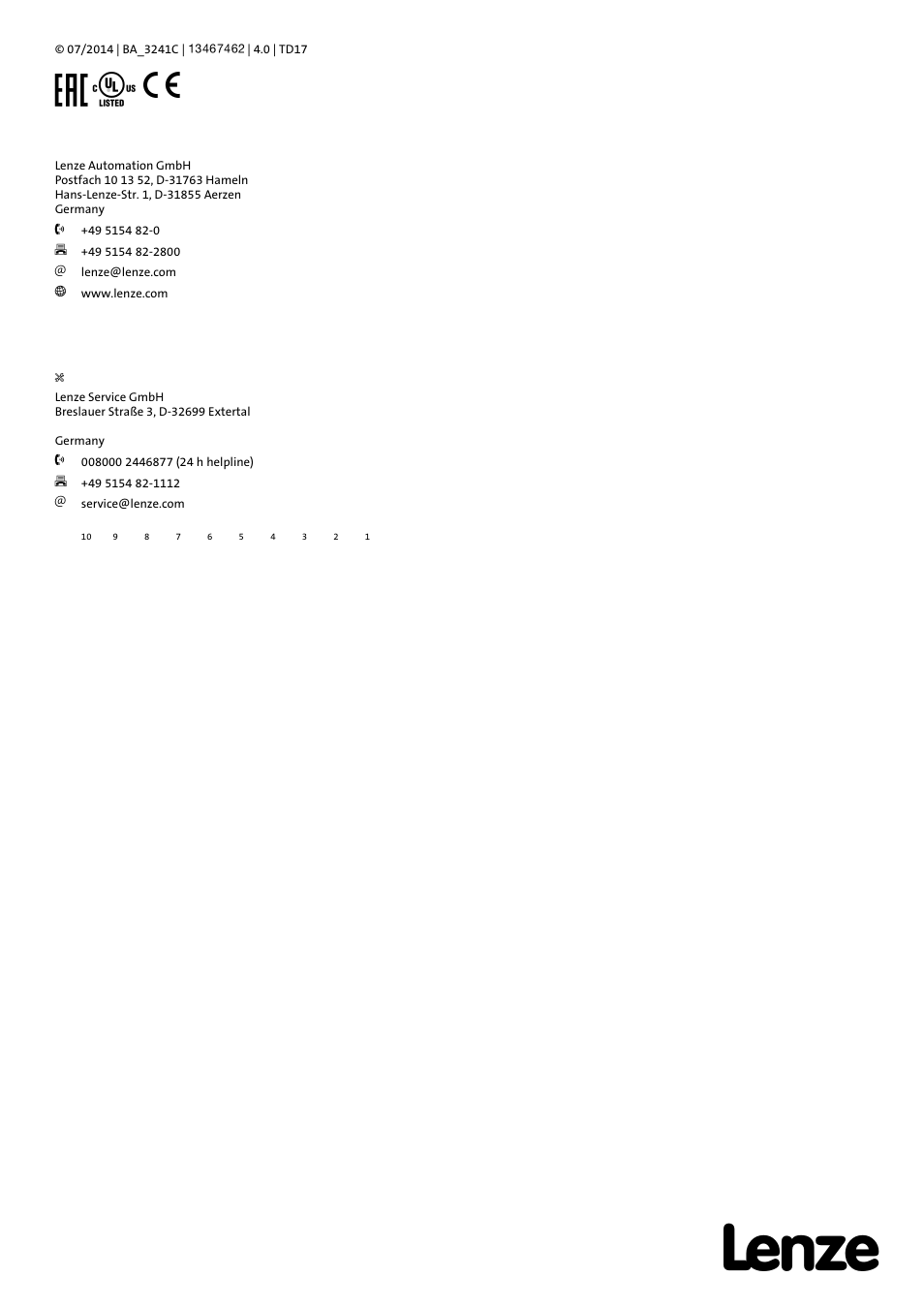 Ã k q | Lenze 3200 C User Manual | Page 38 / 38