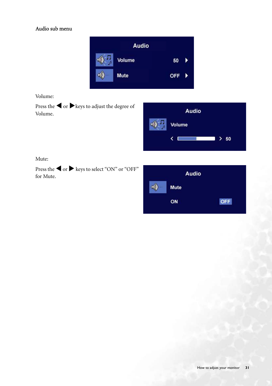 BenQ FP71V+ User Manual | Page 31 / 38