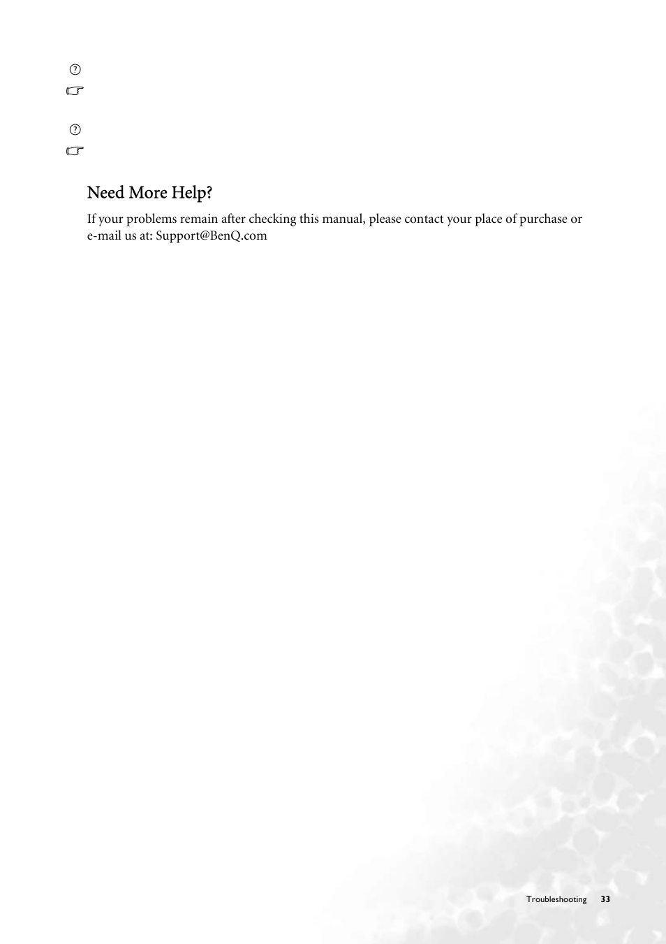 Need more help | BenQ FP71V+ User Manual | Page 33 / 38