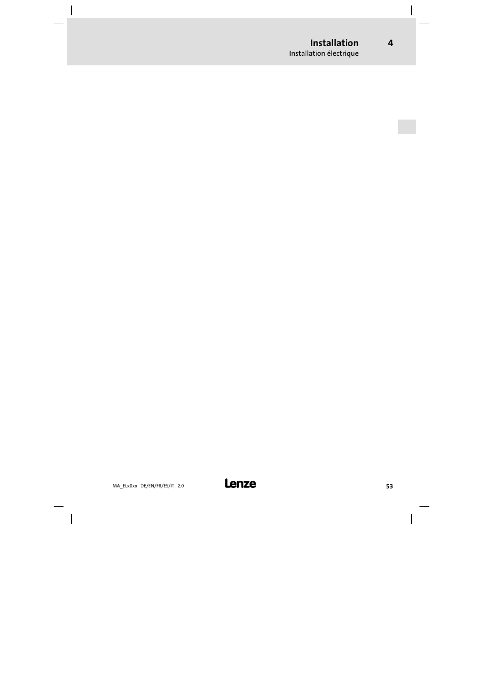 Lenze MP 9000 DVI Mounting Instructions User Manual | Page 53 / 88