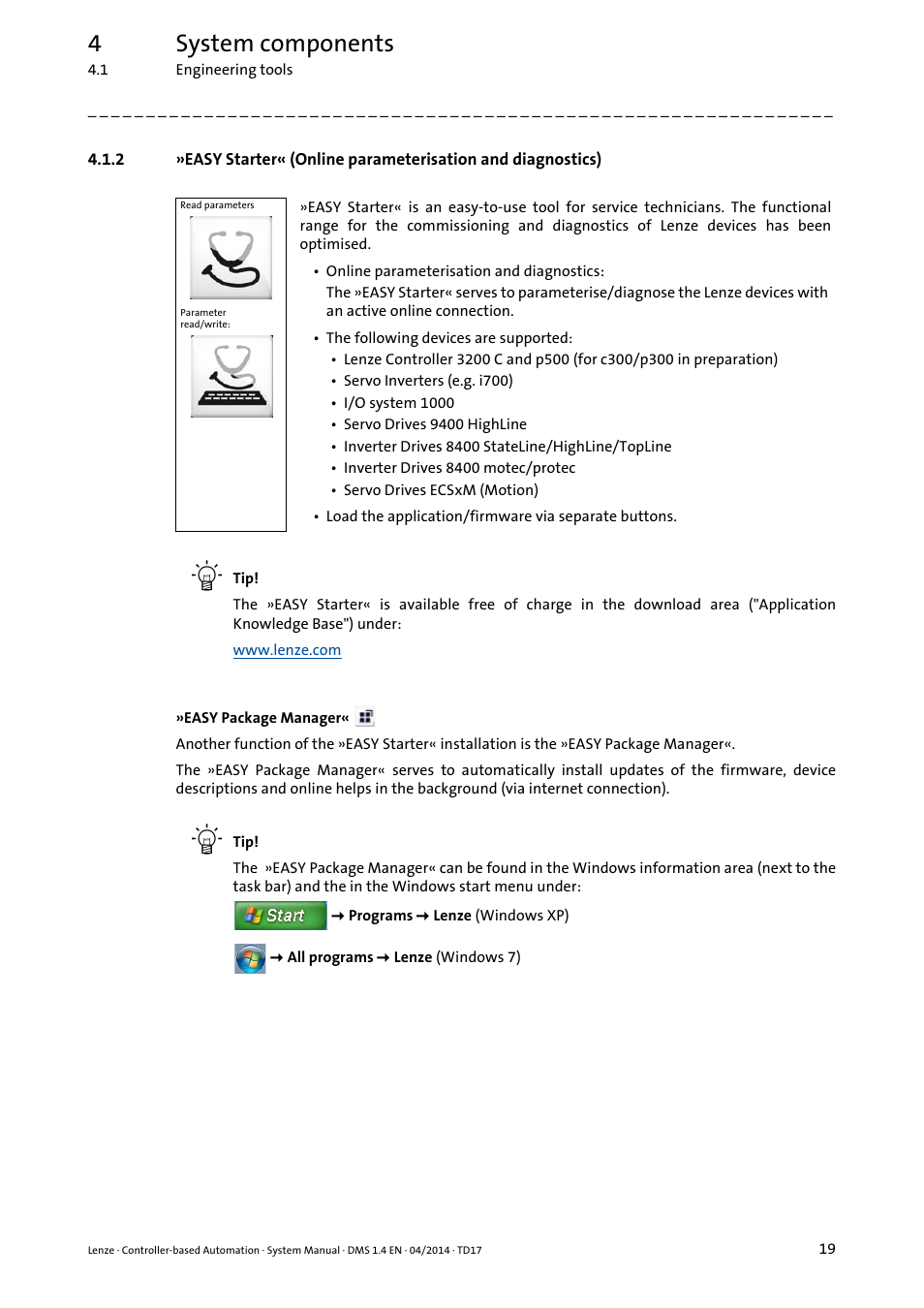 4system components | Lenze Controller-based Automation User Manual | Page 19 / 68