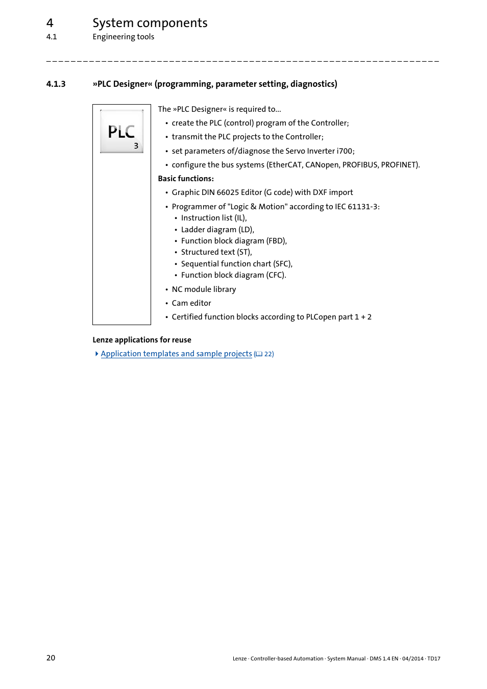 4system components | Lenze Controller-based Automation User Manual | Page 20 / 68