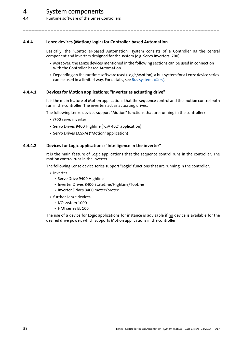 4system components | Lenze Controller-based Automation User Manual | Page 38 / 68