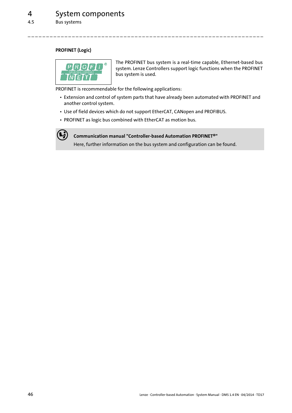 4system components | Lenze Controller-based Automation User Manual | Page 46 / 68
