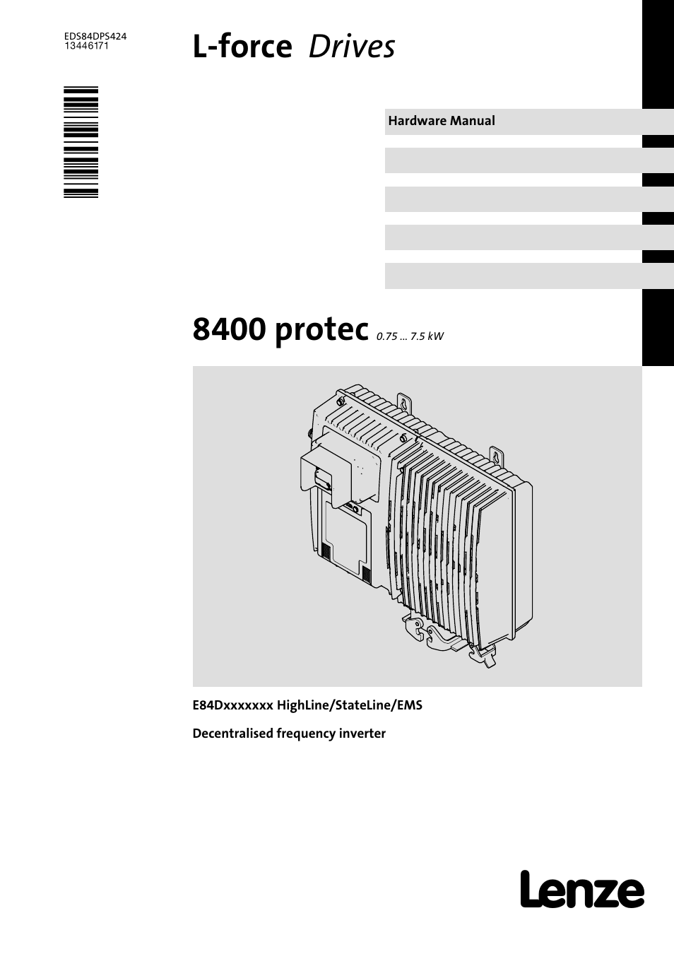 Lenze 8400 protec Manual User Manual | 198 pages