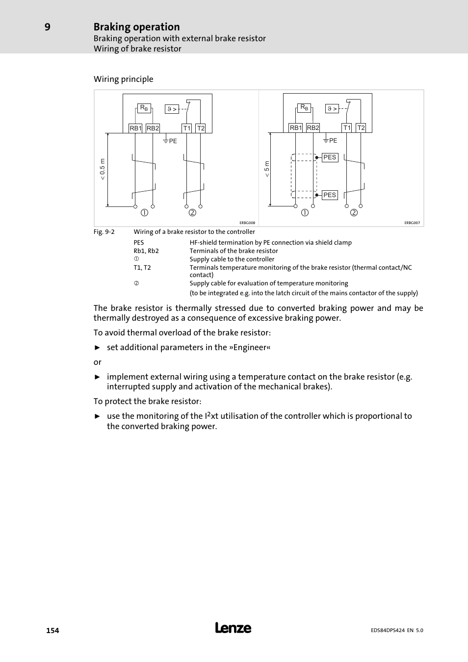 Braking operation | Lenze 8400 protec Manual User Manual | Page 154 / 198