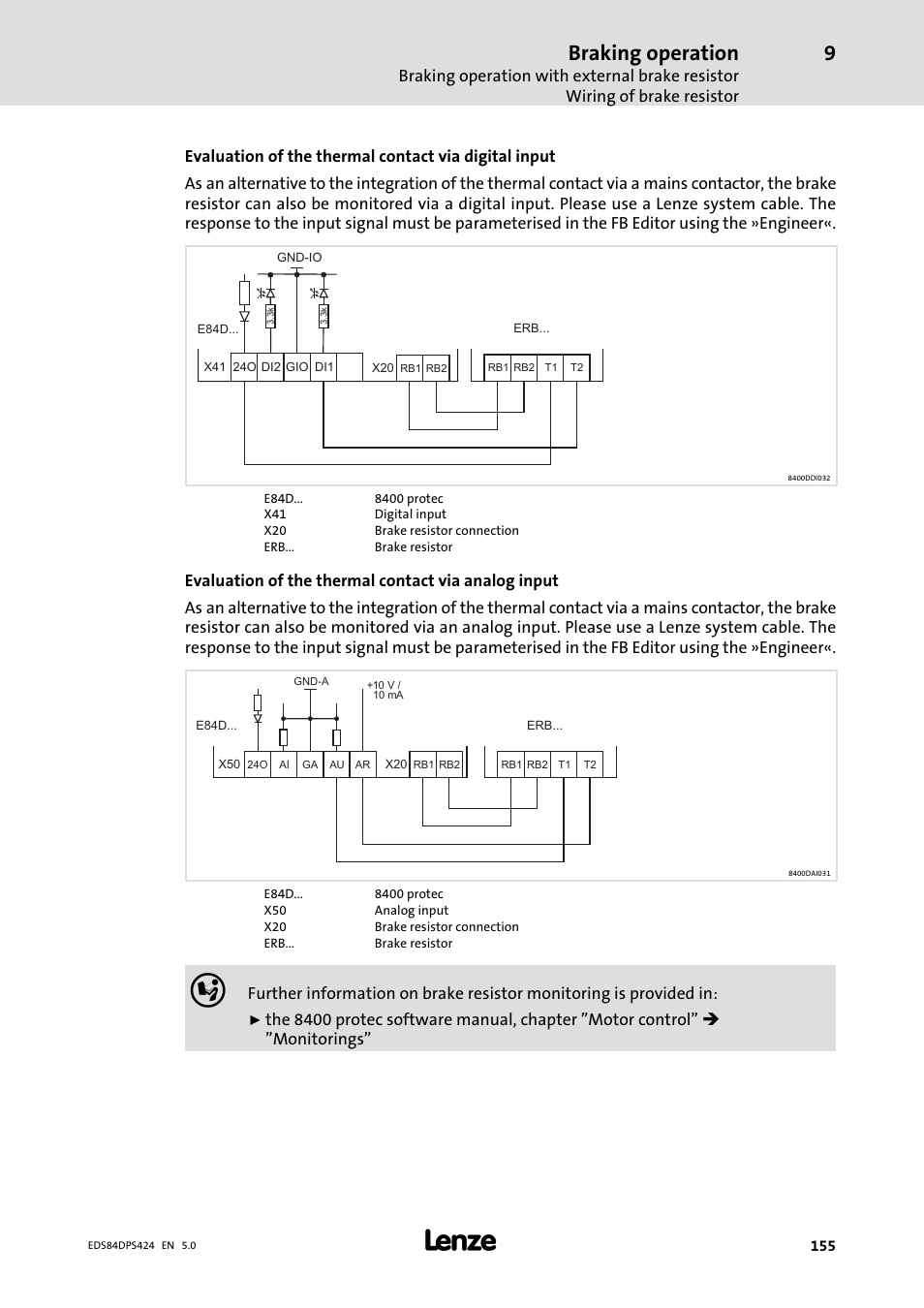 Braking operation | Lenze 8400 protec Manual User Manual | Page 155 / 198
