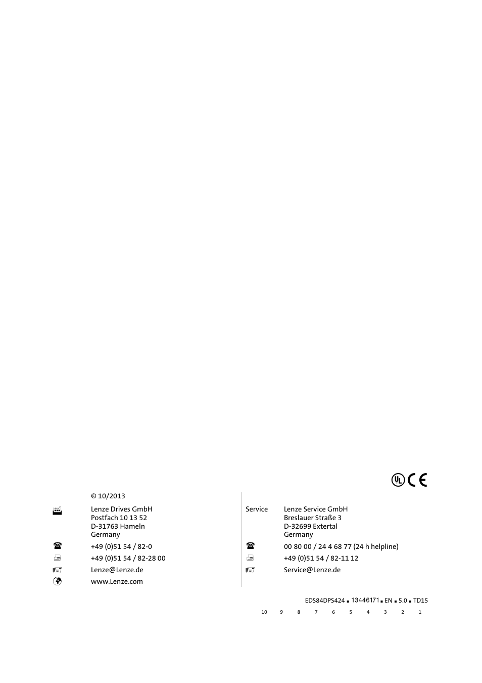 Lenze 8400 protec Manual User Manual | Page 198 / 198