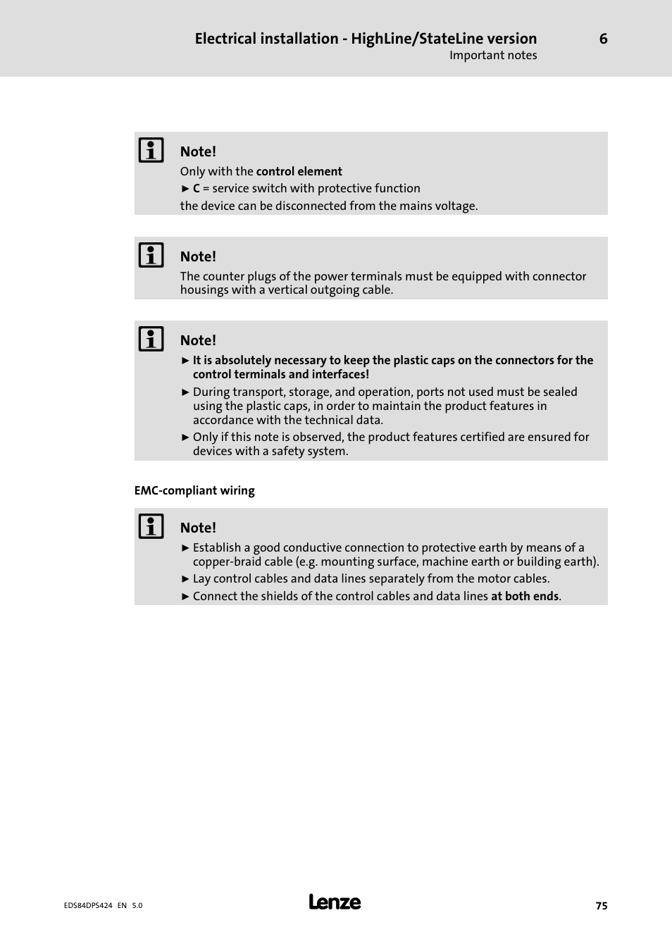 Lenze 8400 protec Manual User Manual | Page 75 / 198