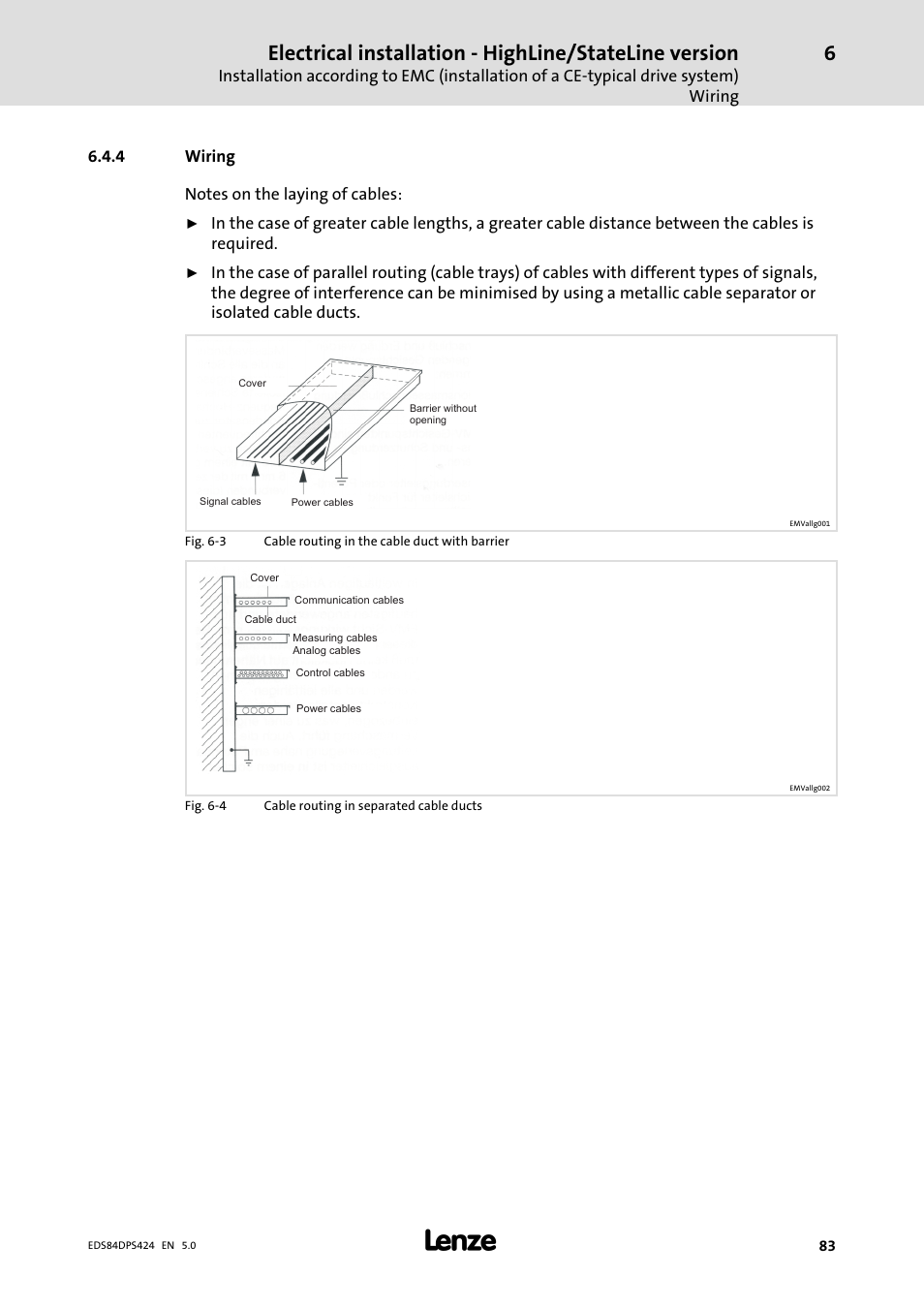 Wiring | Lenze 8400 protec Manual User Manual | Page 83 / 198