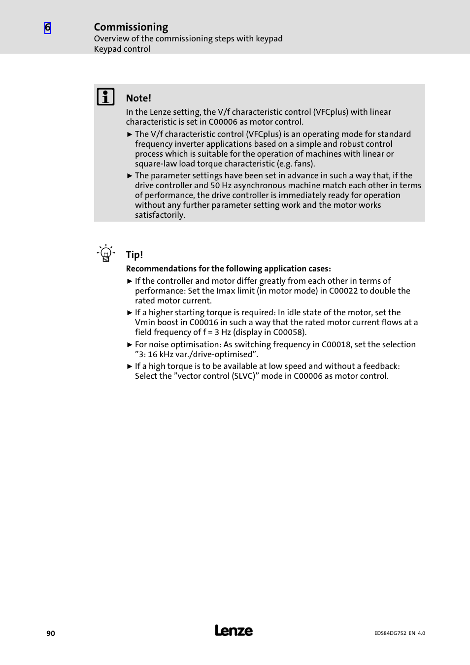 Lenze 8400 motec Manual User Manual | Page 90 / 121