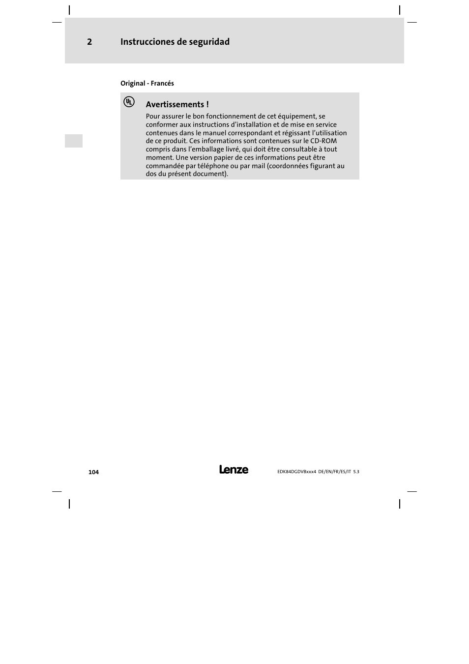 Lenze 8400 motec Mounting Instructions User Manual | Page 104 / 164