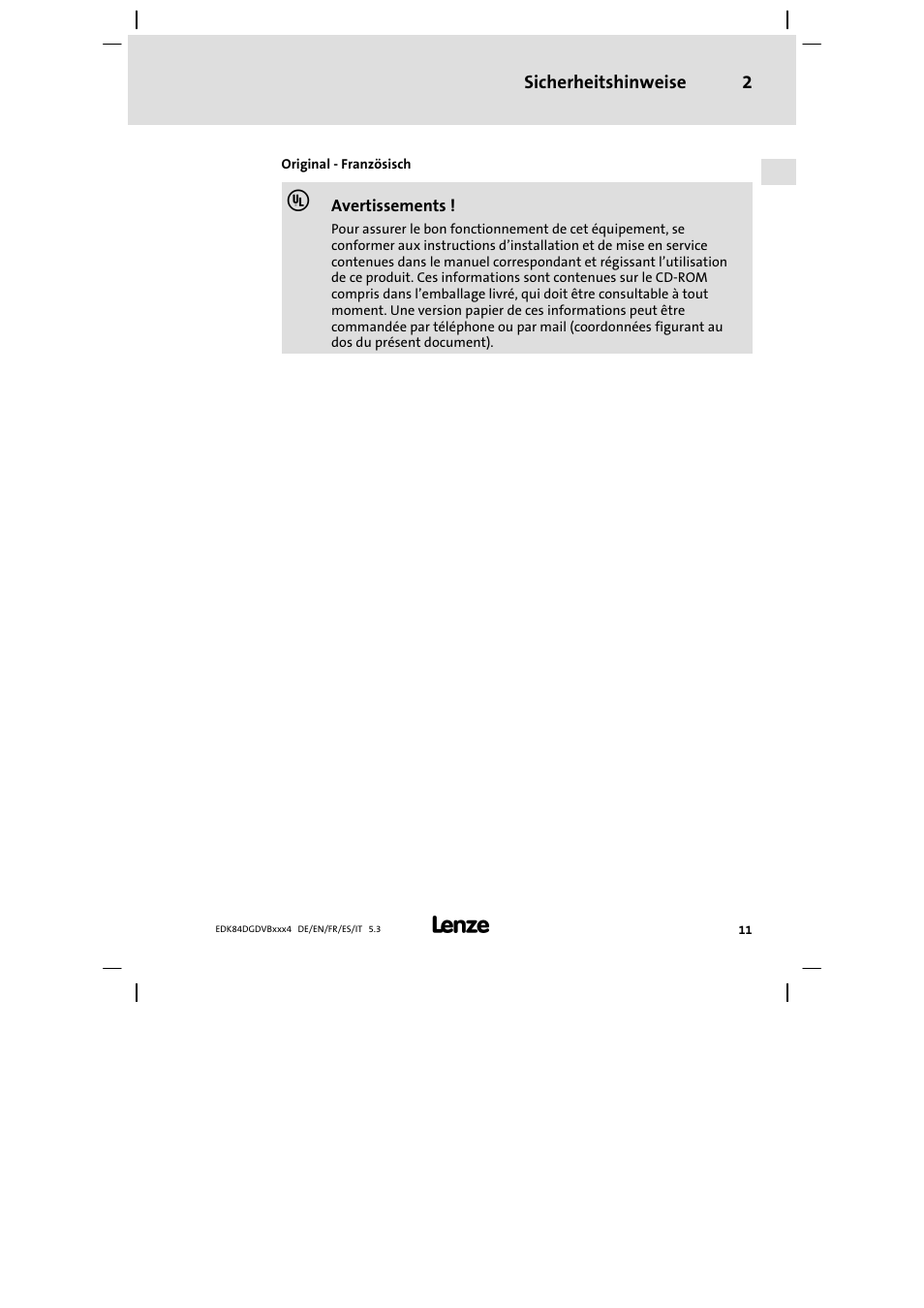 Lenze 8400 motec Mounting Instructions User Manual | Page 11 / 164