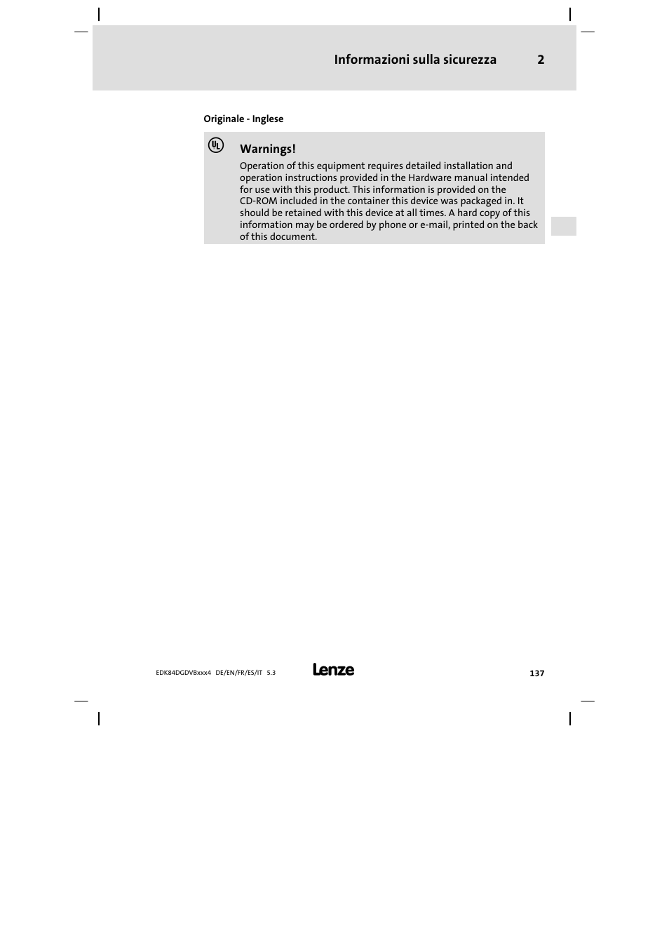 Lenze 8400 motec Mounting Instructions User Manual | Page 137 / 164