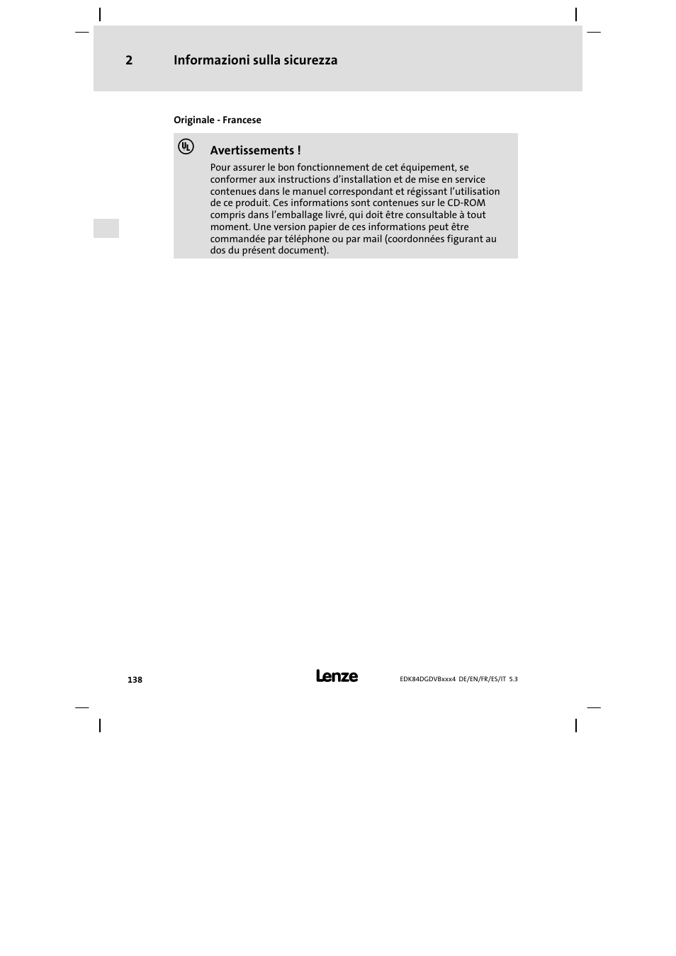 Lenze 8400 motec Mounting Instructions User Manual | Page 138 / 164