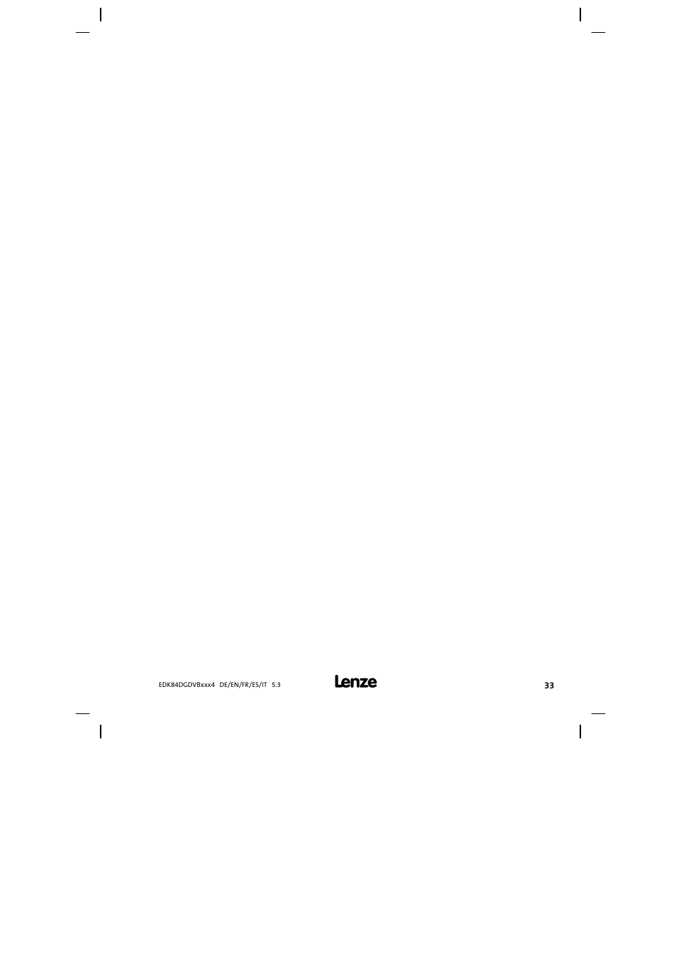 Lenze 8400 motec Mounting Instructions User Manual | Page 33 / 164