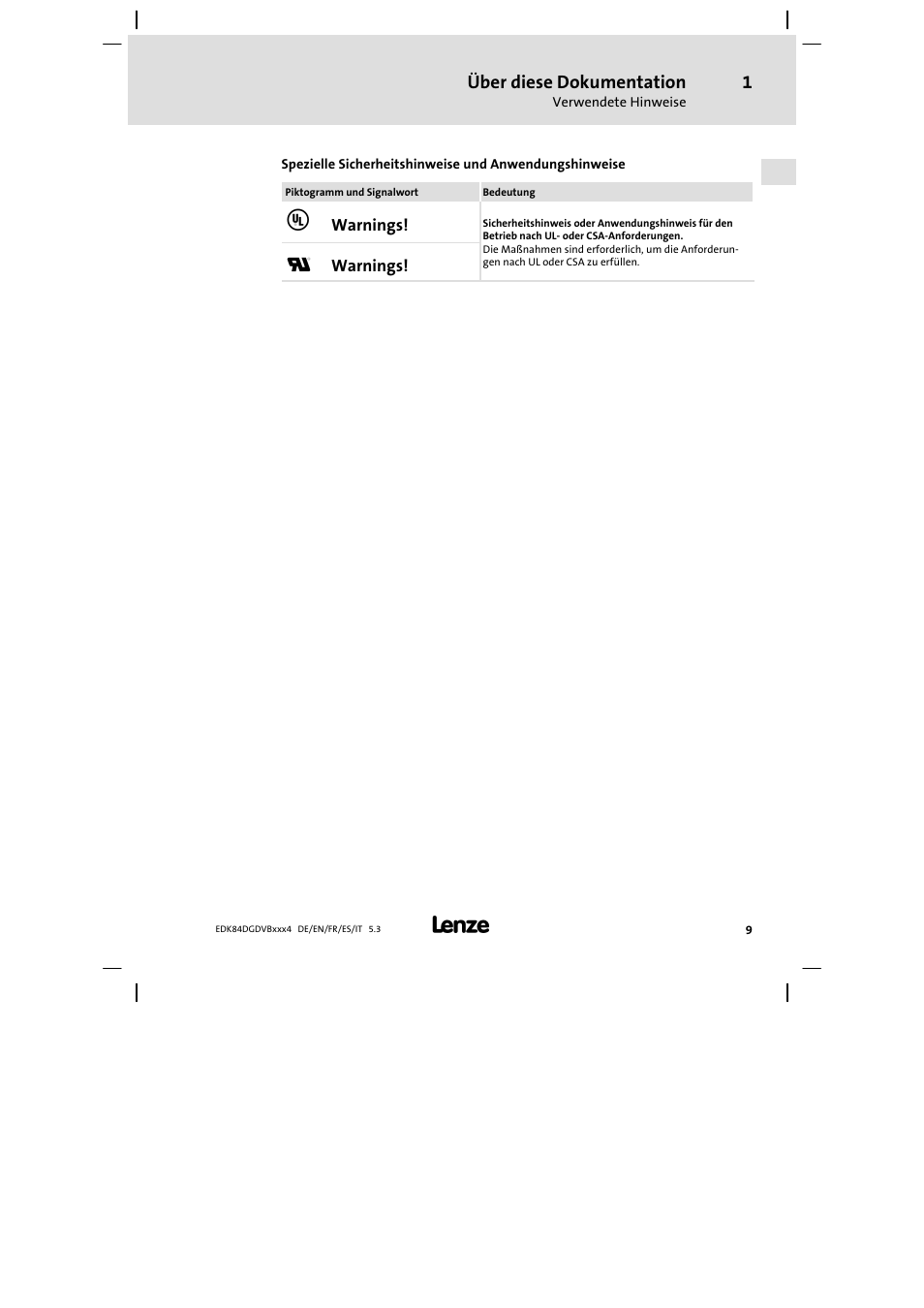 Lenze 8400 motec Mounting Instructions User Manual | Page 9 / 164