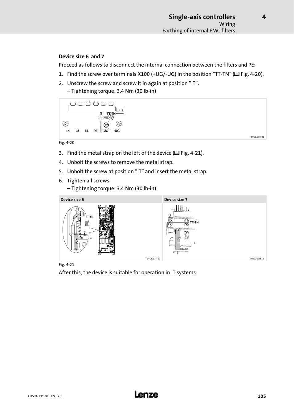 Single-axis controllers | Lenze 9400 Manual User Manual | Page 105 / 584