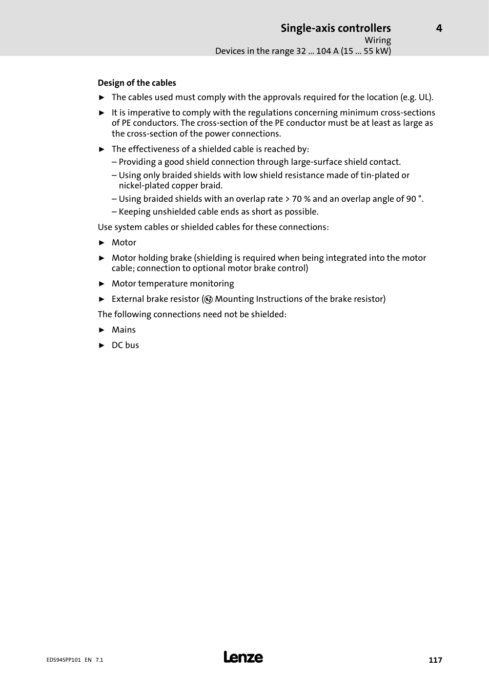 Single-axis controllers | Lenze 9400 Manual User Manual | Page 117 / 584