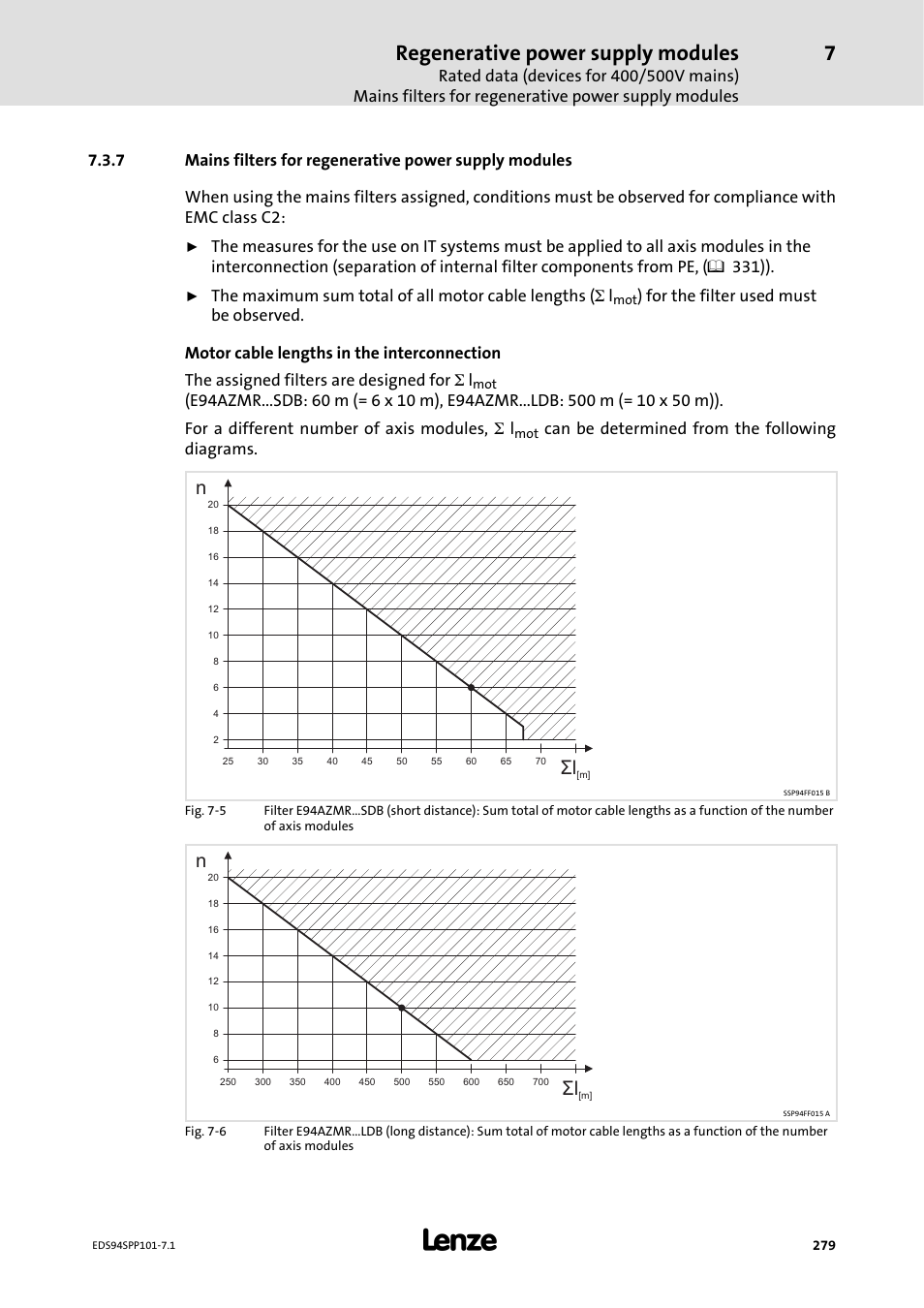 Regenerative power supply modules, Can be determined from the following diagrams | Lenze 9400 Manual User Manual | Page 279 / 584