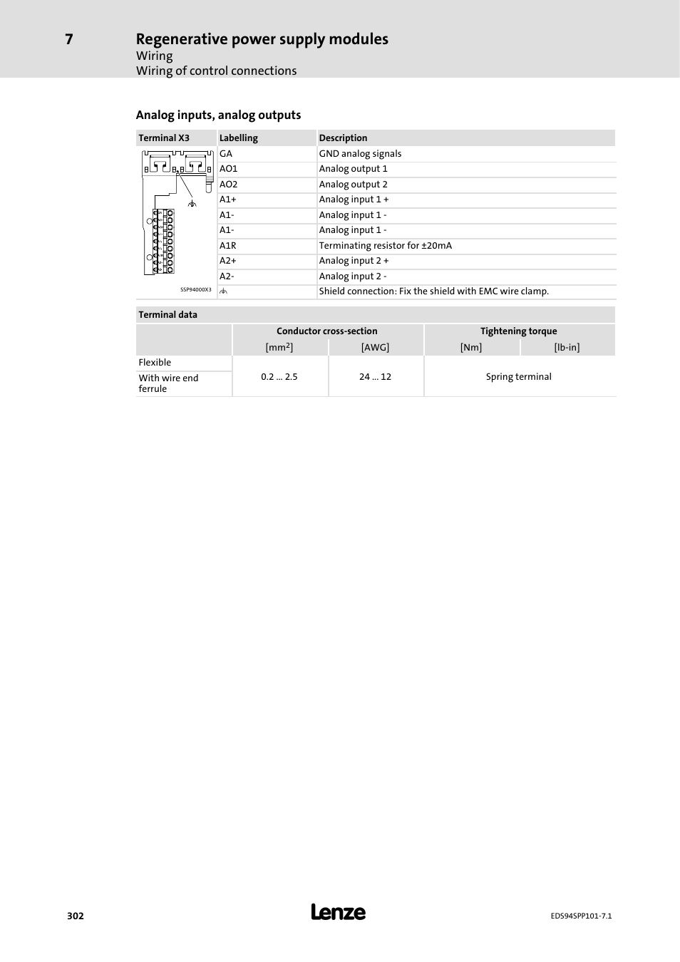 Regenerative power supply modules | Lenze 9400 Manual User Manual | Page 302 / 584