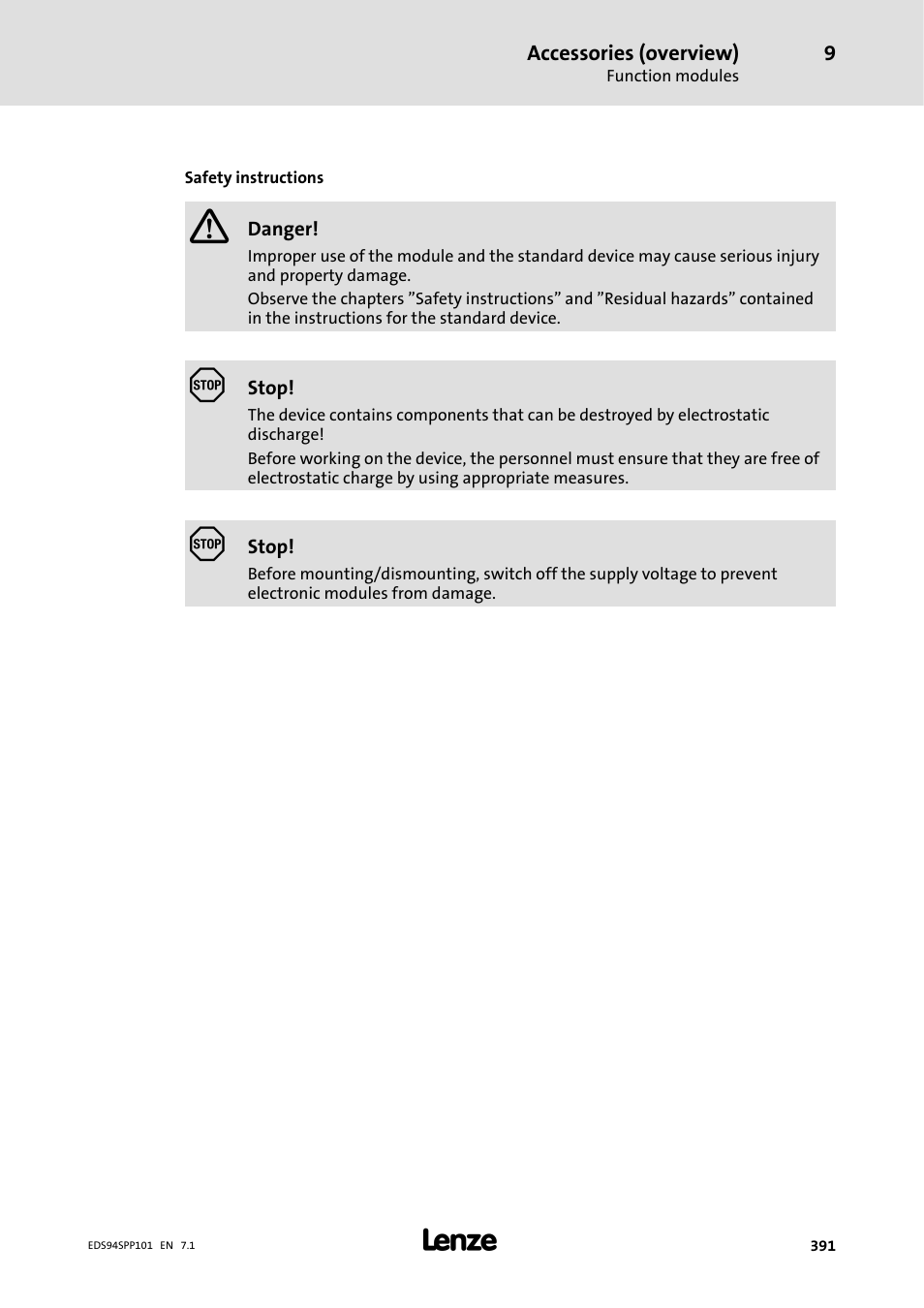 Lenze 9400 Manual User Manual | Page 391 / 584