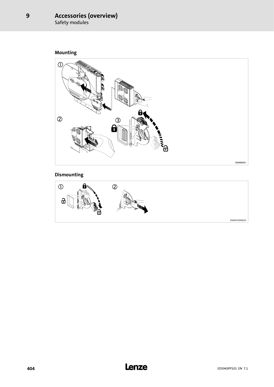 Accessories (overview) | Lenze 9400 Manual User Manual | Page 404 / 584