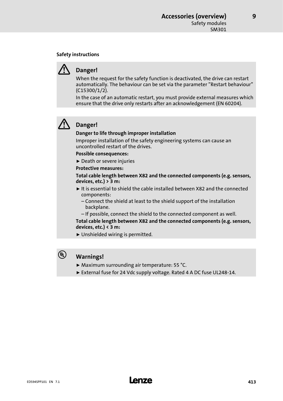 Lenze 9400 Manual User Manual | Page 413 / 584