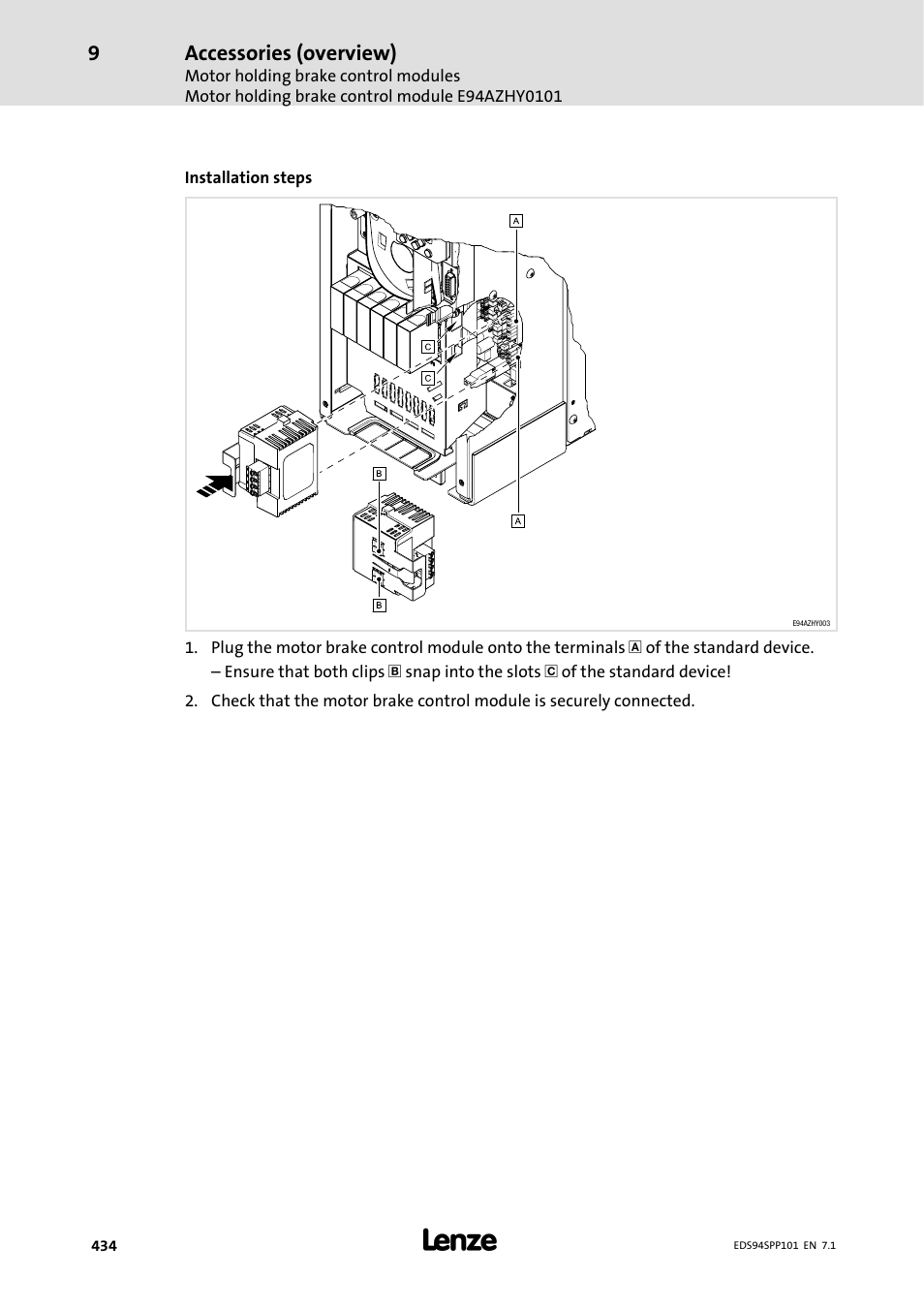 Accessories (overview) | Lenze 9400 Manual User Manual | Page 434 / 584