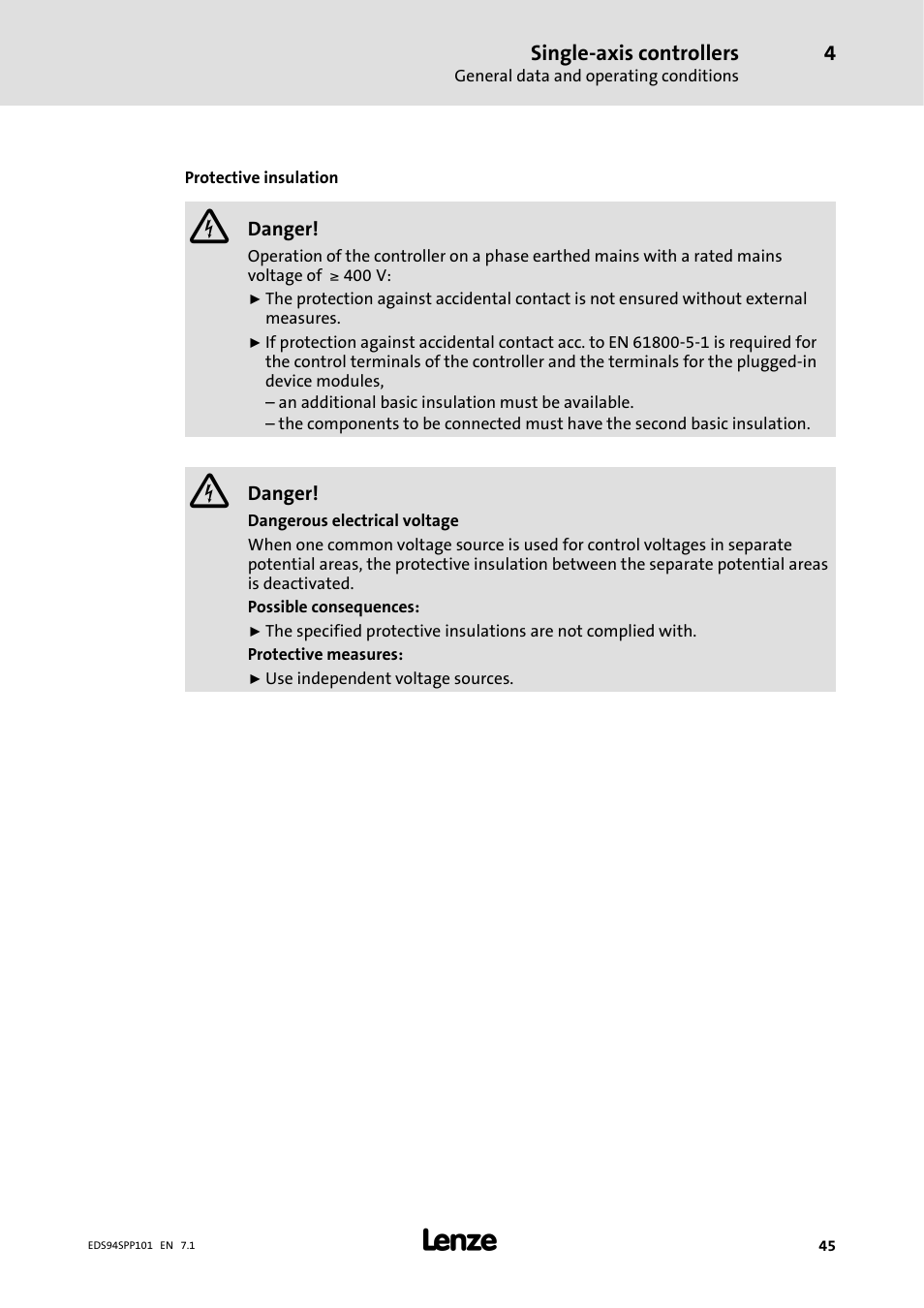 Lenze 9400 Manual User Manual | Page 45 / 584